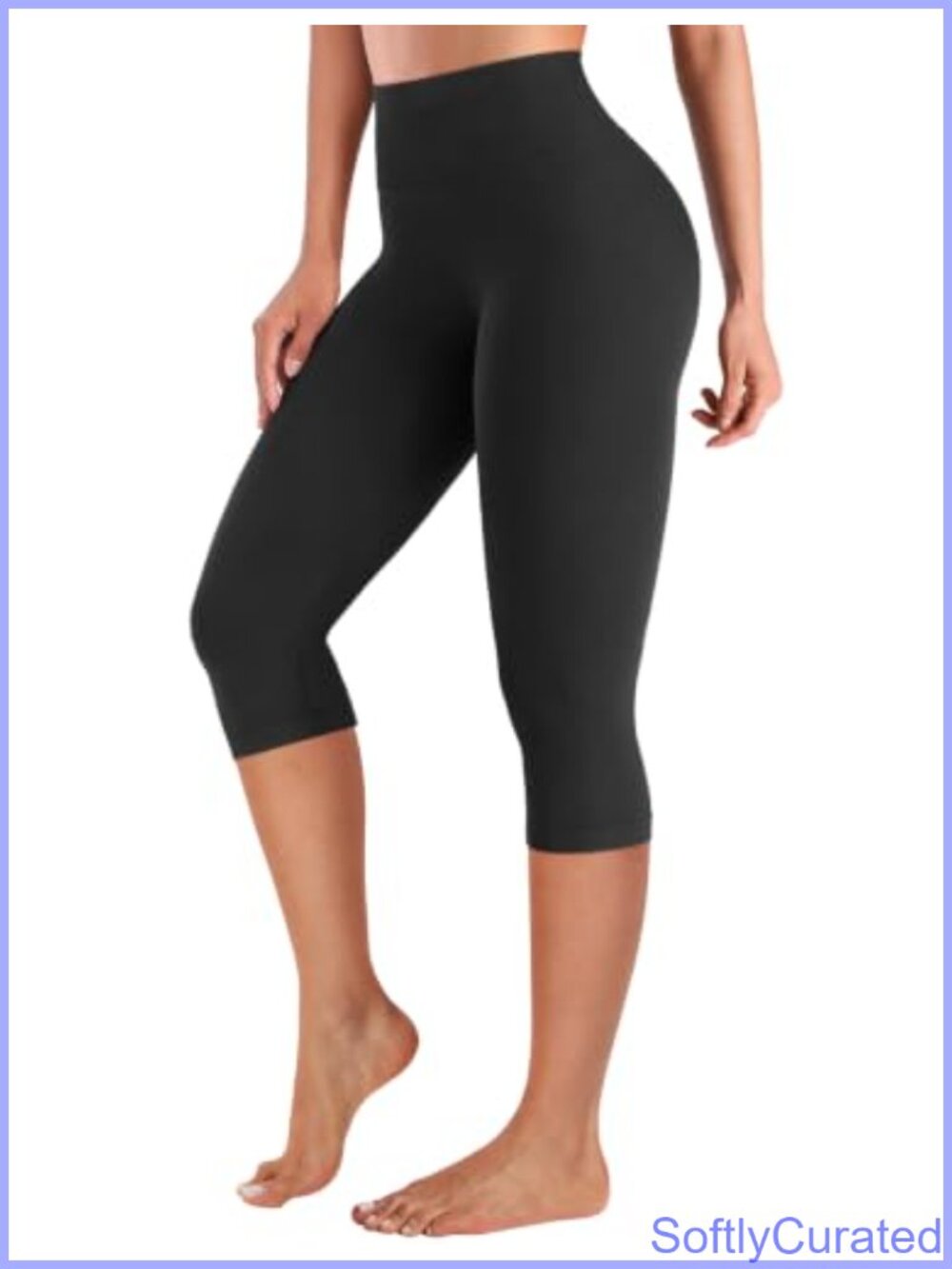 VOYJOY Womens Seamless Capri Scrunch Leggings Yoga Pants High Waist Butt Lifting